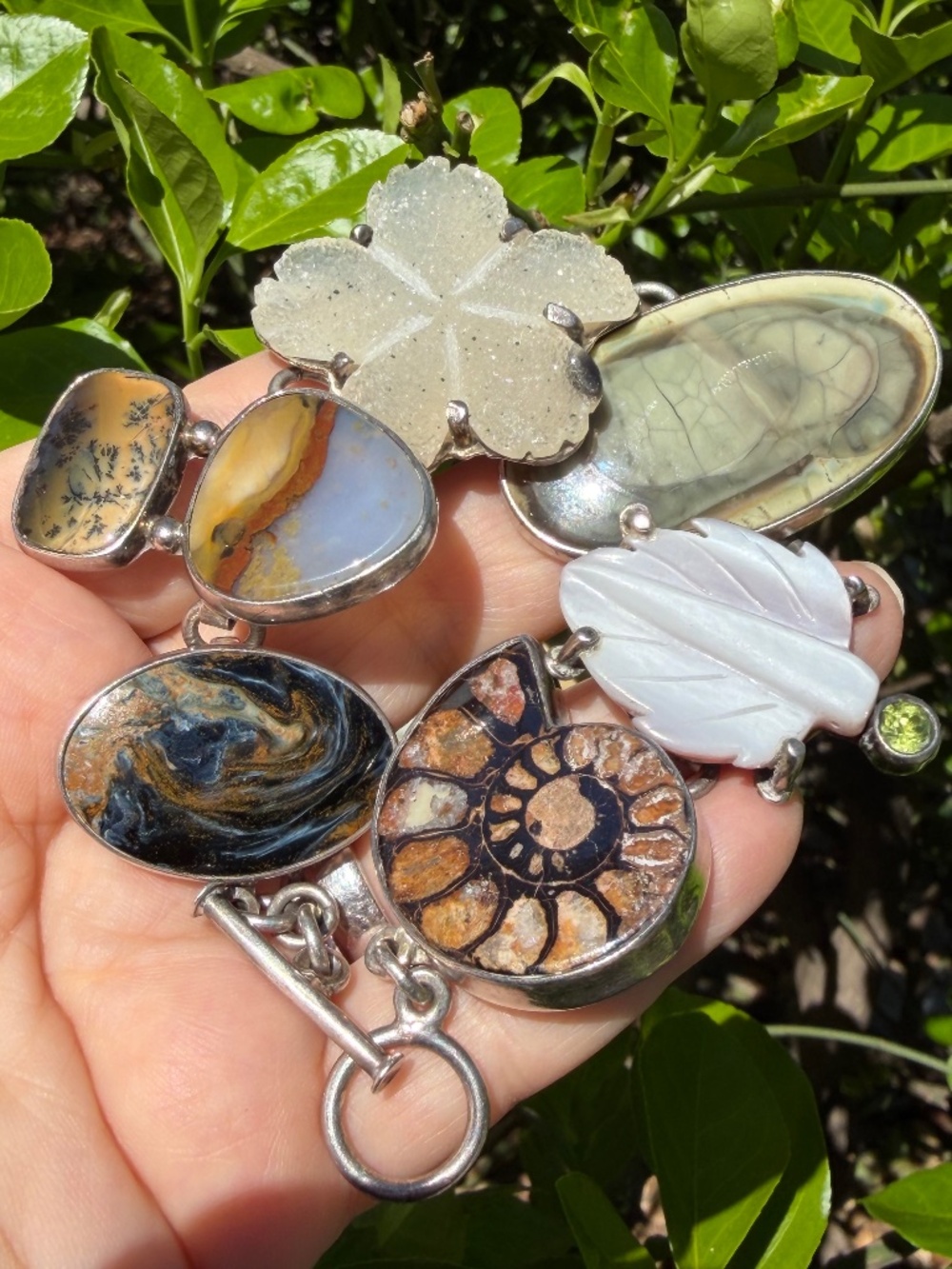 JEFF & LEIGH KOHNFELDER "OBSIDIAN" STERLING SILVER OVERSIZED STATEMENT BRACELET